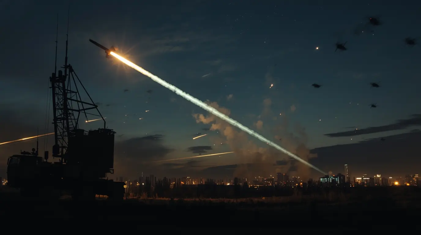 Intense Russian Air Assault on Kyiv